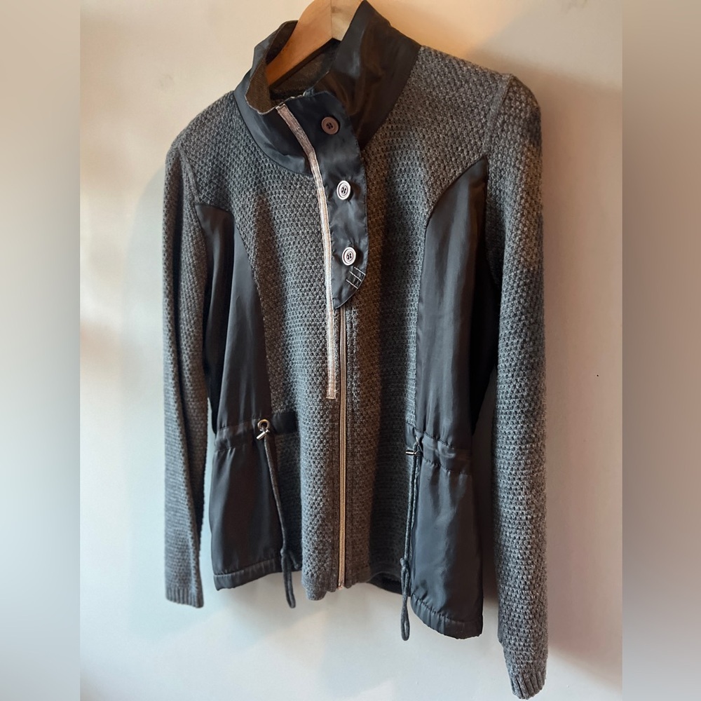 Okcu Triko Women's Gray Textured Jacket 1 / M